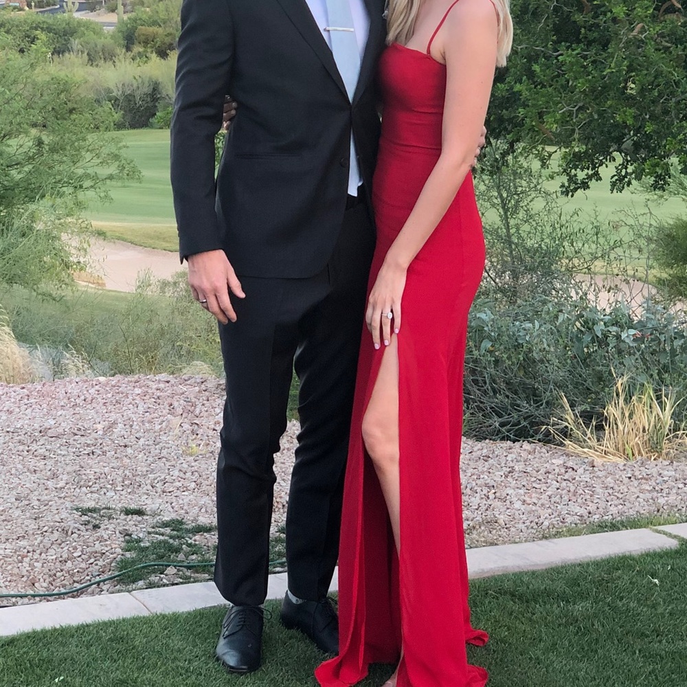 REFORMATION Ingrid Dress. Spaghetti Strap Gown with Removable Straps